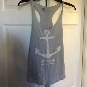 Grey anchor tank top